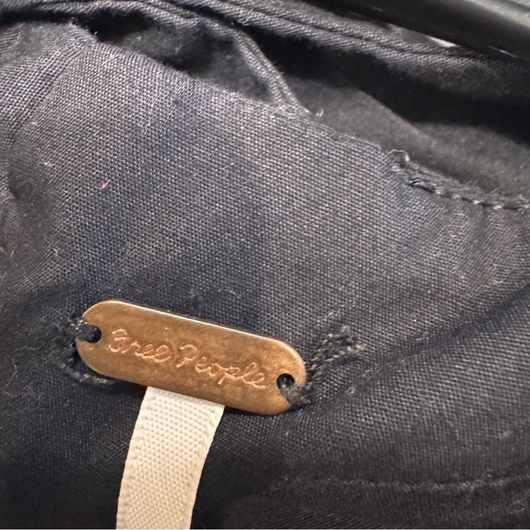 Free People Black Obviously Yours Bell Sleeve Tie Back Top Sz SP - Picture 7 of 10